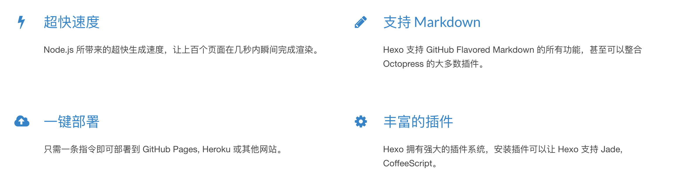 hexo特性
